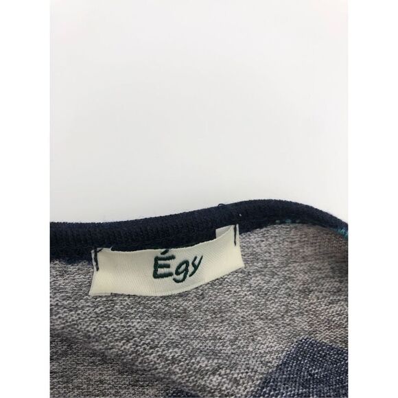 Brand New Egs Navy & Mustard Multicolored Chevron Empire- Waist Tunic Top Size M - Picture 7 of 7